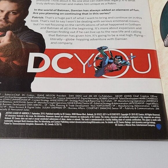 Justice League of America 2 DC Comics 2015 FN/VF Bryan Hitch Cover A JLA - Picture 10 of 16